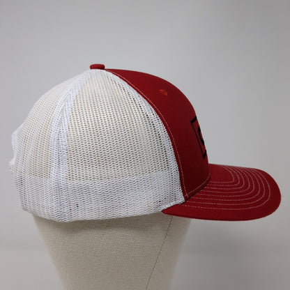 CBH Snapback Mesh Back Trucker Hat Red One Size Colorblock Richardson