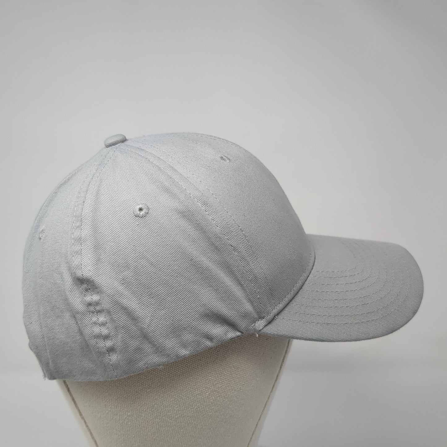 Cobra Snapback Hat Gray One Size Adjustable Vented Holes 6 Panel Blank