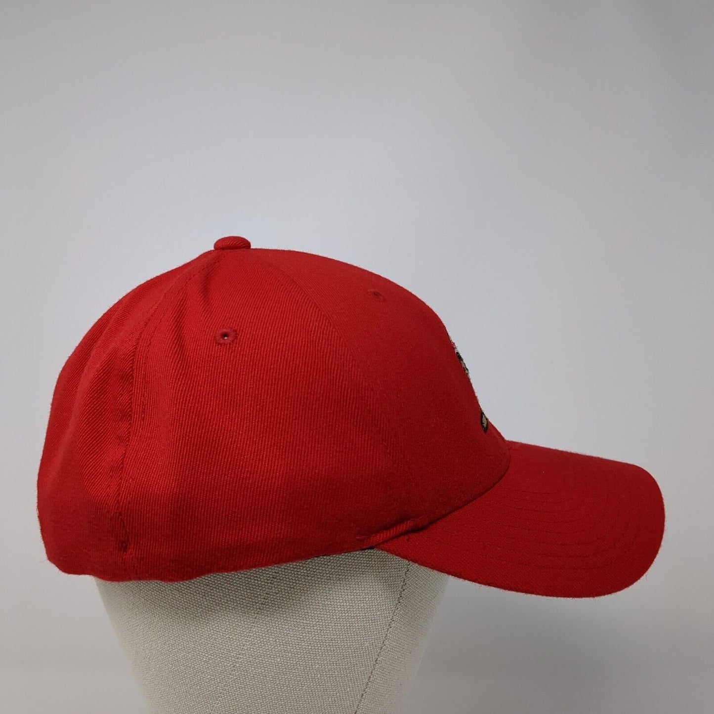 Indian Ripon Jrotc Sports Fitted Hat Red L/XL Embroidered Flexfit Yupoong