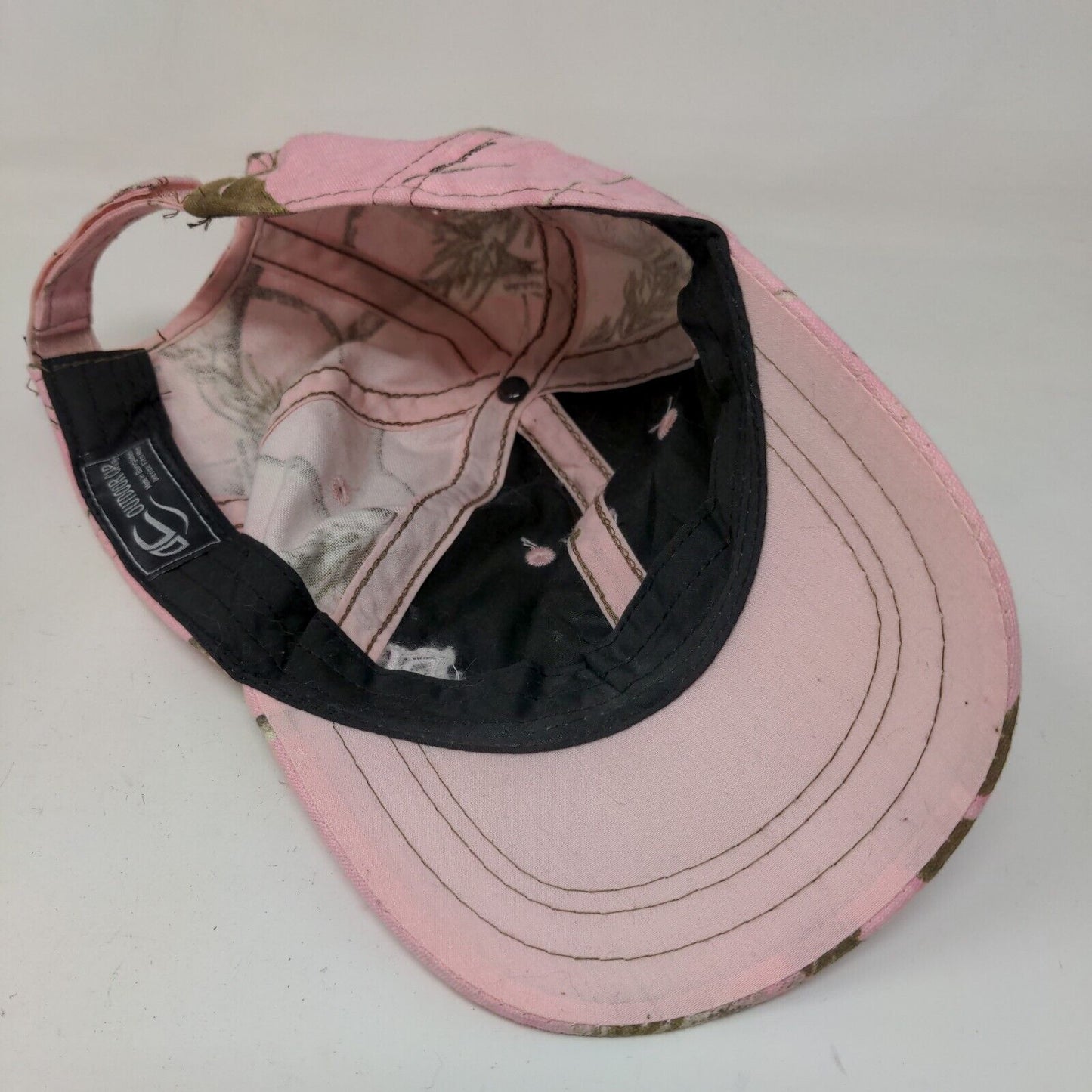 A&E Women's Strapback Hat Pink Camo Size OSFM Embroidered Duck Dynasty Logo