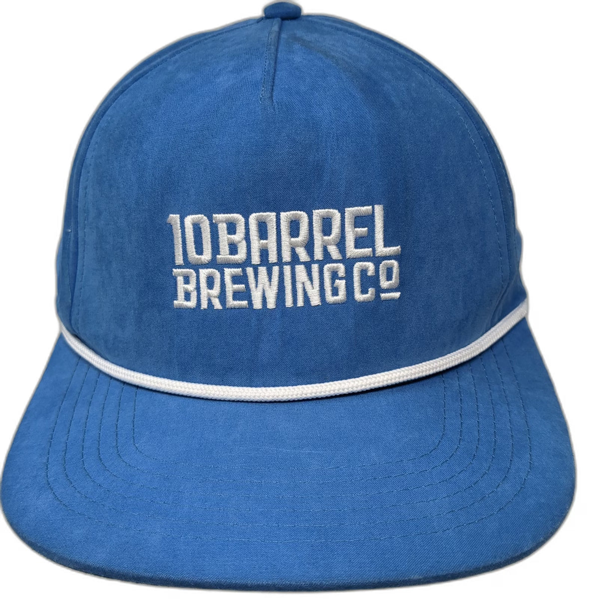 Brist Mfg 5 Panel Blue White One Size 10 Barrel Brewing Co Snapback Rope Hat