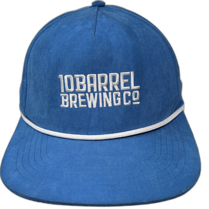 Brist Mfg 5 Panel Blue White One Size 10 Barrel Brewing Co Snapback Rope Hat