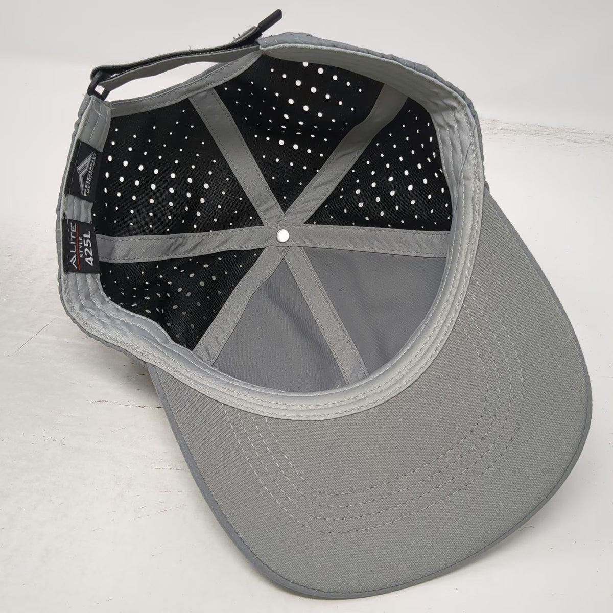 Pacific Headwear Baseball Cap Gray One Size Perforated Breathable Mountain Hat