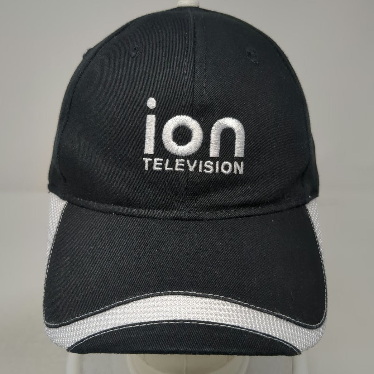 Big Accessories Baseball Cap Black White One Size Ion Television Mesh Trim Hat