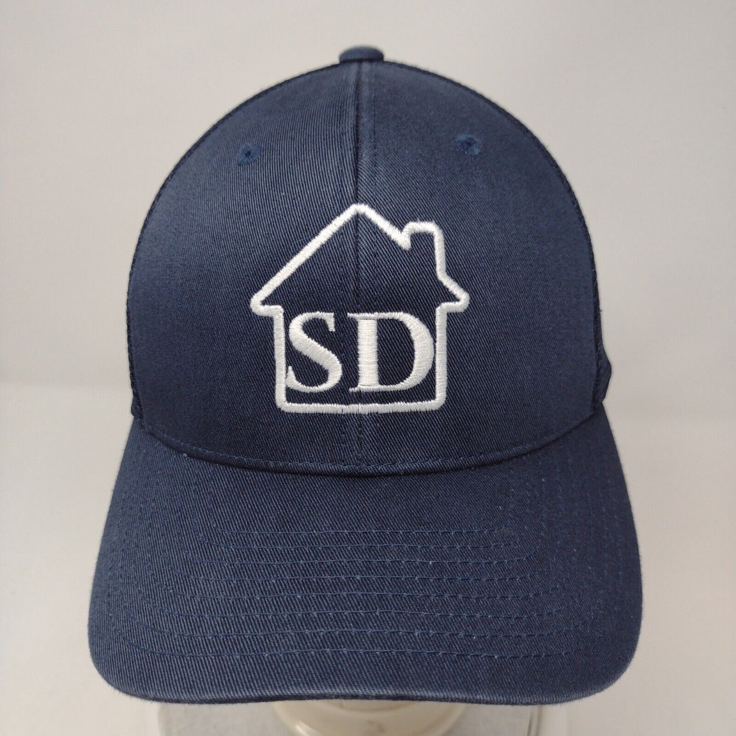 SD Snapback Trucker Hat Blue OSFA 110 Flexfit Adjustable Embroidered Mesh Back