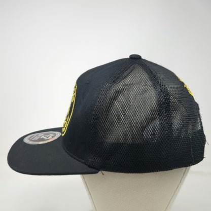 Top Level Snapback Hat Black One Size Mesh Back Zacatecas Mexico Eagle Emblem