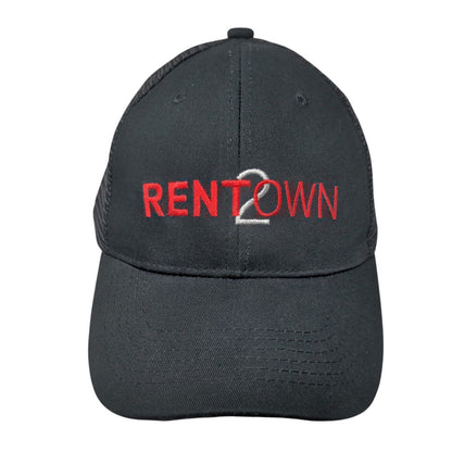 Rentown Snapback Trucker Hat Black One Size Embroidered Mesh Back