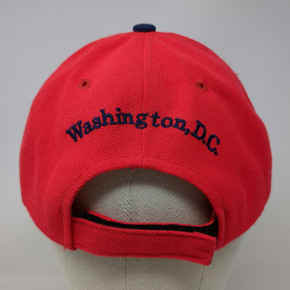 Baseball Cap Red One Size Washington DC USA Eagle Patriotic Flag Strapback Hat