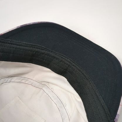 Carhartt Army Cap Purple White Plaid One Size Strapback Cotton Check Pattern Hat