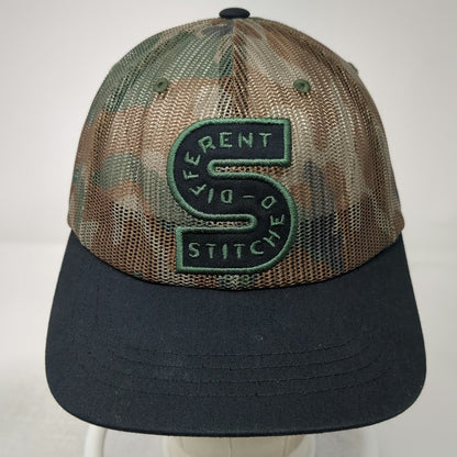 Stance Trucker Hat Green Black One Size Camo Mesh Stitched S Logo Different