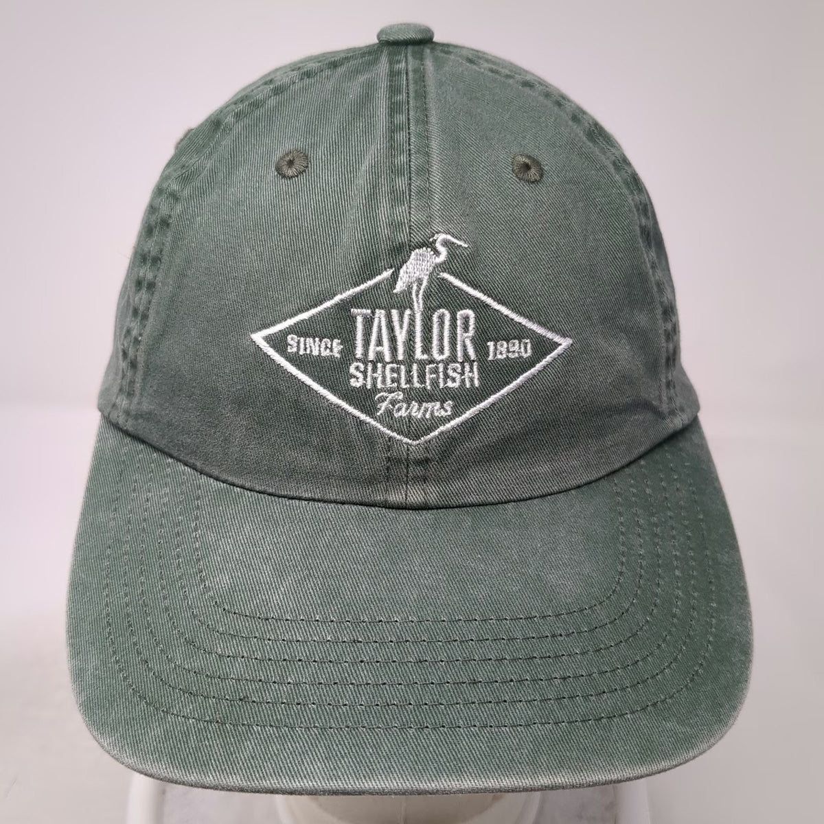 Port Authority Baseball Cap Green One Size Taylor Shellfish Farms Slideback Hat