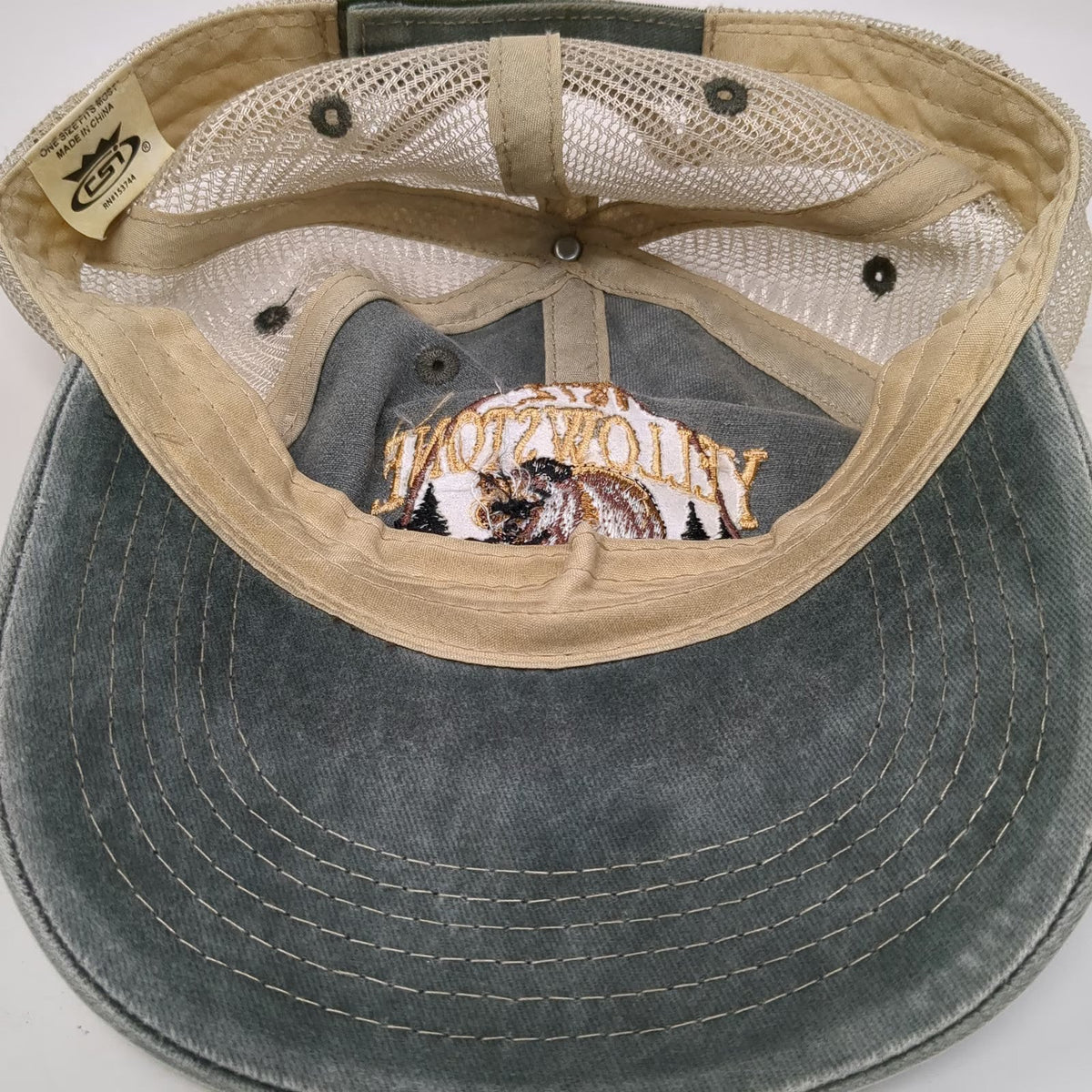 CSI Baseball Cap Green One Size Yellowstone Bear 1872 Mesh Back Strapback Hat