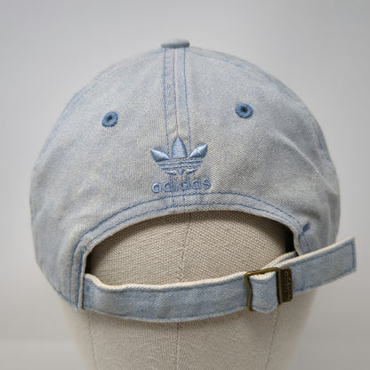 Adidas Baseball Cap Blue One Size Embroidered Trefoil Logo Hat Slideback Denim