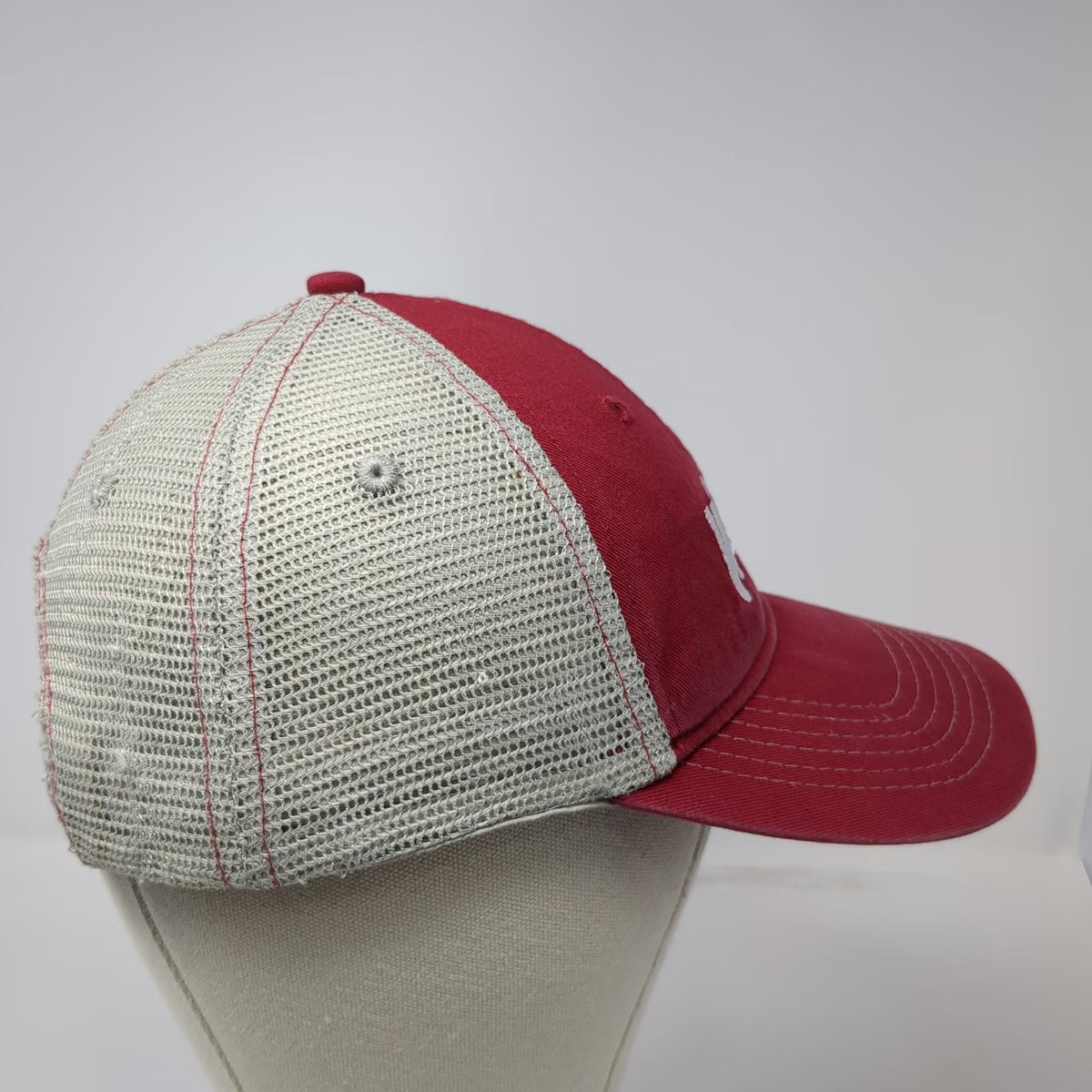 Wendy's Trucker Hat Red One Size Dave Thomas Foundation Patch Mesh Snapback