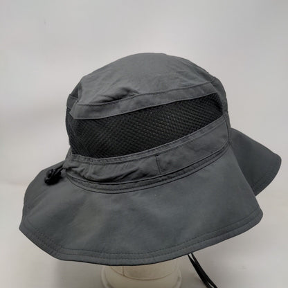 Columbia Fisherman Bucket Hat with String Gray One Size Breathable Mesh Hiking