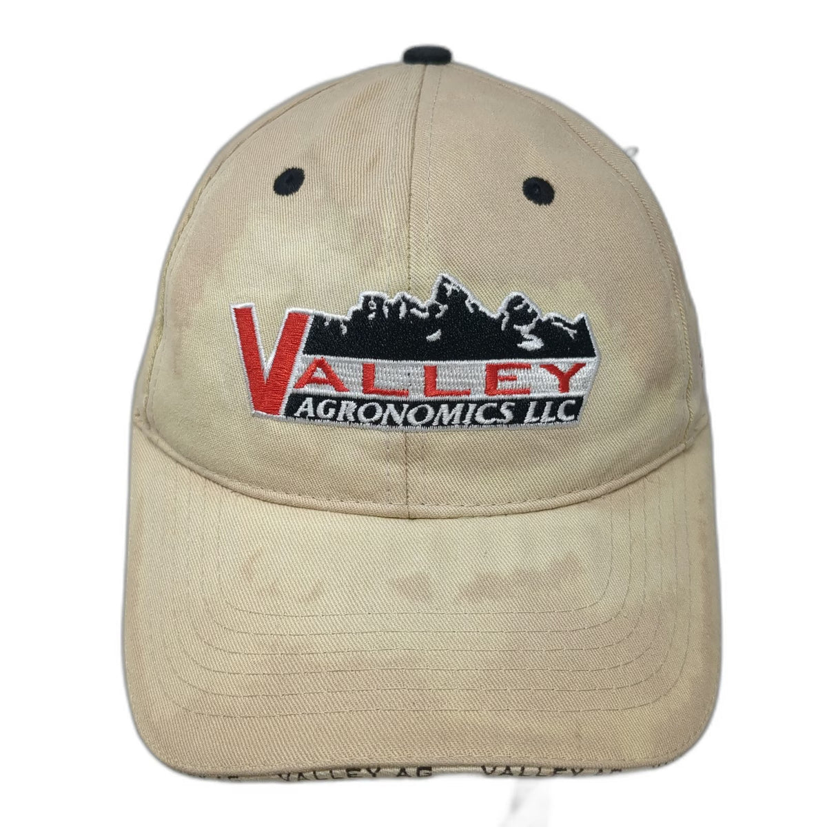 Bucks Bags Valley Agronomics Beige Baseball Cap One Size US Flag Logo Hat