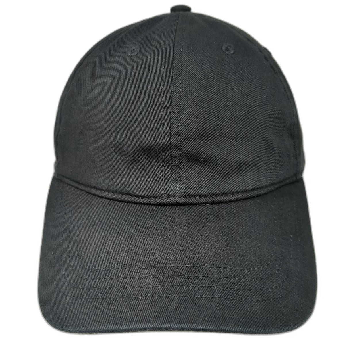 Old Navy Baseball Cap Black One Size Plain Adjustable Cotton Slideback Twill Hat
