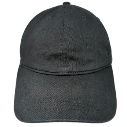 Old Navy Baseball Cap Black One Size Plain Adjustable Cotton Slideback Twill Hat