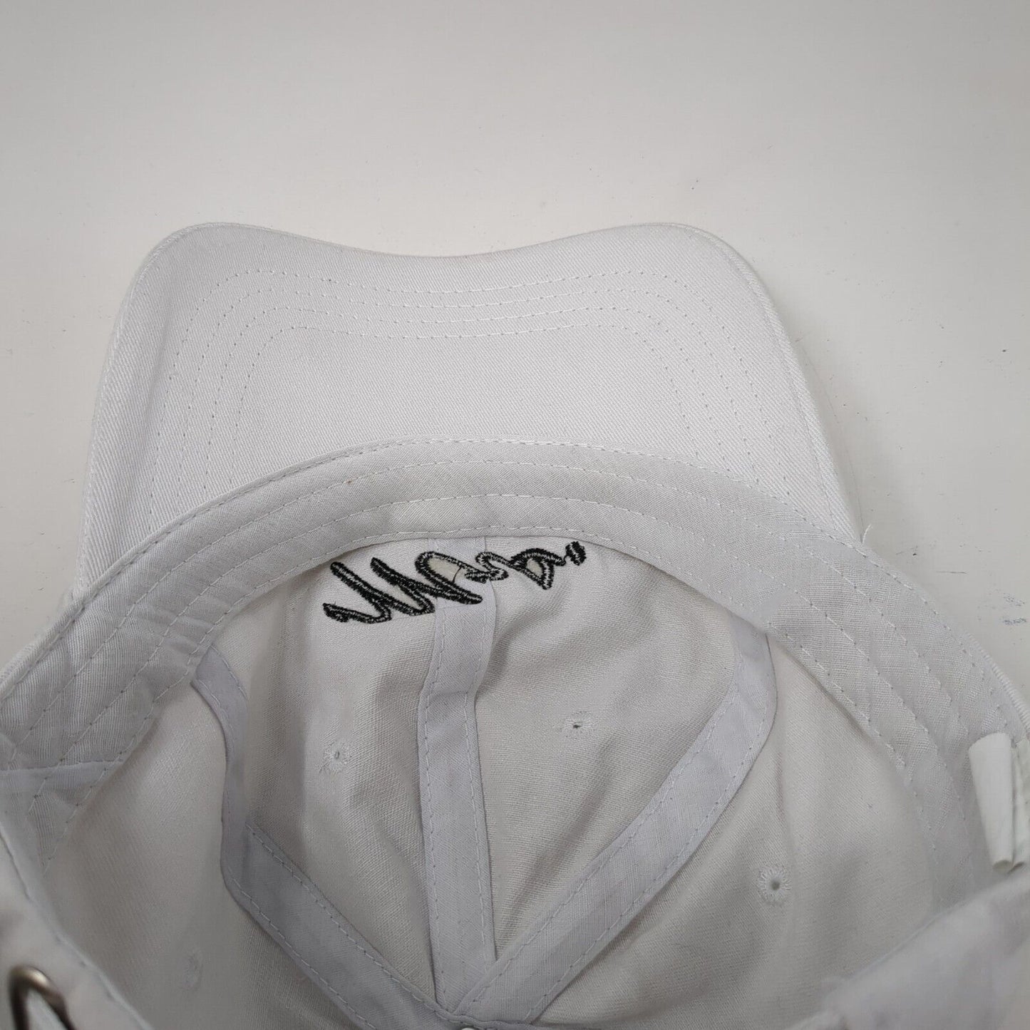 Mrs. Slideback Hat White One Size Solid Adjustable Embroidered 6 Panel