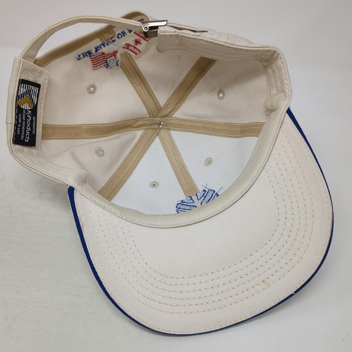 K-Products New Holland Baseball Cap Beige One Size USA Canada Flags Farming Hat