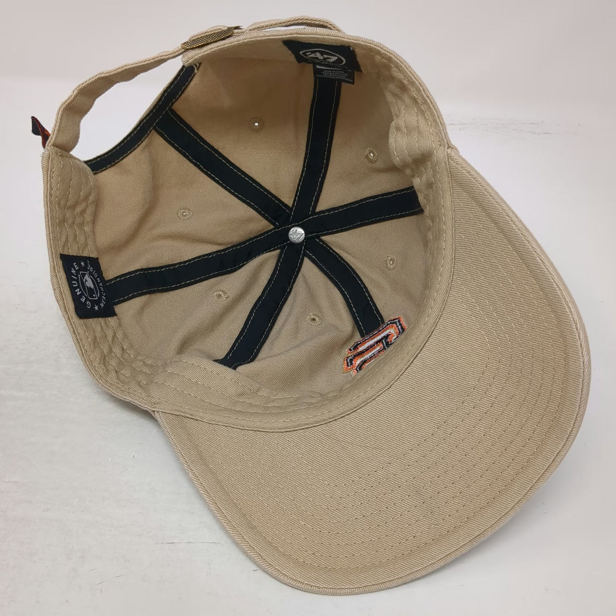 San Francisco Giants MLB '47 Brand Baseball Cap Beige One Size Strapback Cotton