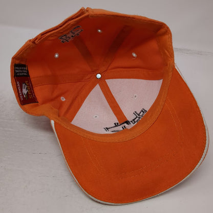 SARA Baseball Cap Orange One Size Kanji Snake Embroidery Strapback Graphic Hat