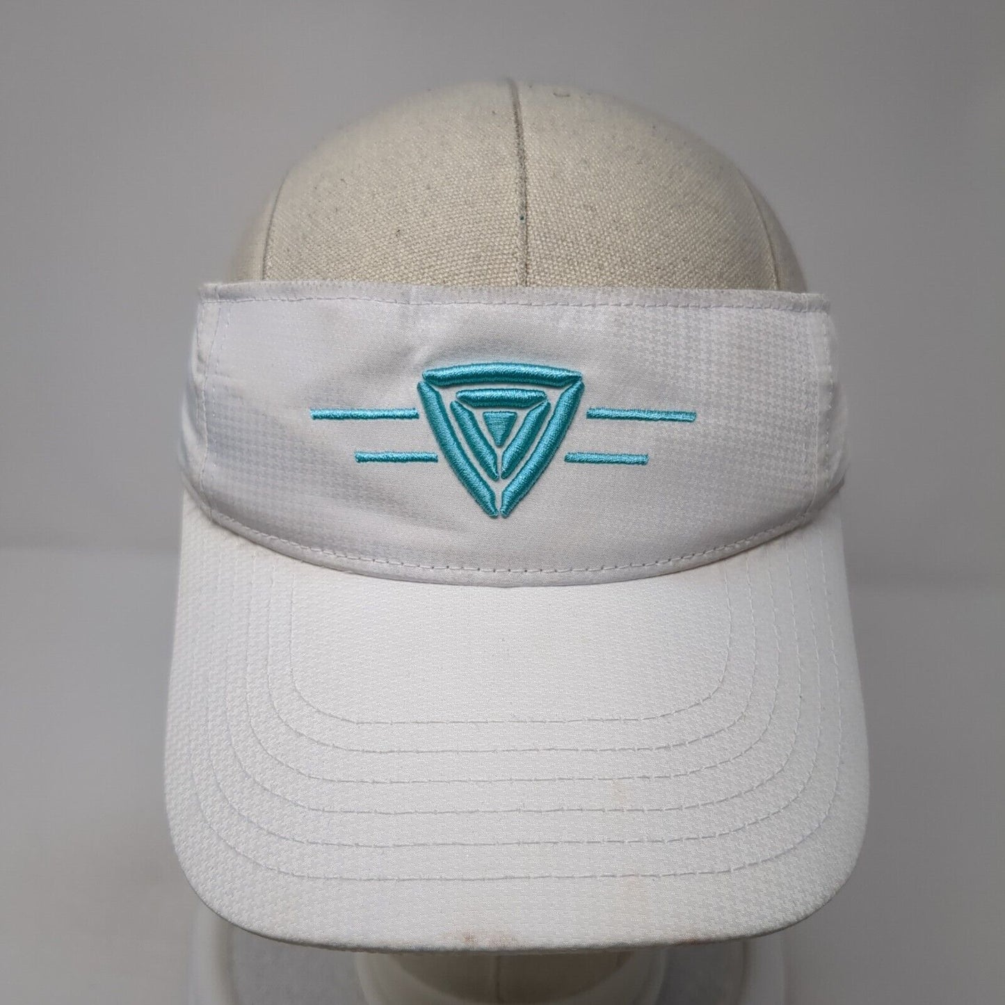 Signatures Strapback Sun Visor Hat White One Size Adjustable Logo