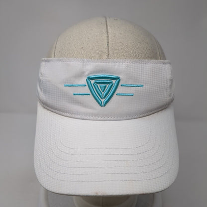 Signatures Strapback Sun Visor Hat White One Size Adjustable Logo