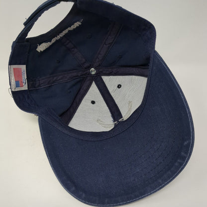 US Air Force Strapback Hat Blue OS Adjustable Embroidered Patriotic 6 Panel