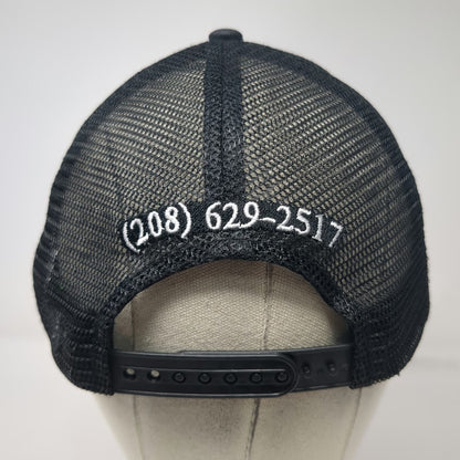VIE Trucker Hat Black White One Size Snapback Double Trouble Bail Bonds Mesh