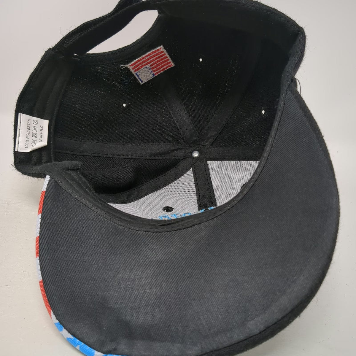 Black Baseball Cap One Size Patriot Gun Ready To Defend Flag Brim Strapback Hat