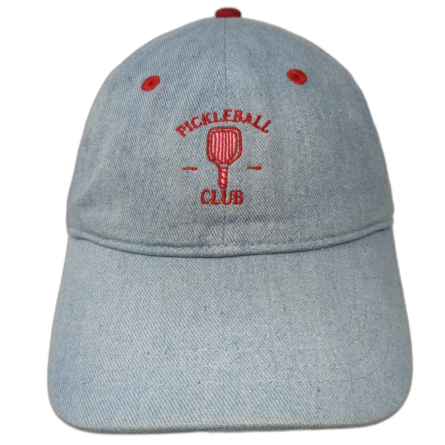 Fraser Sterling Baseball Cap Blue One Size Pickleball Club Denim Strapback Hat
