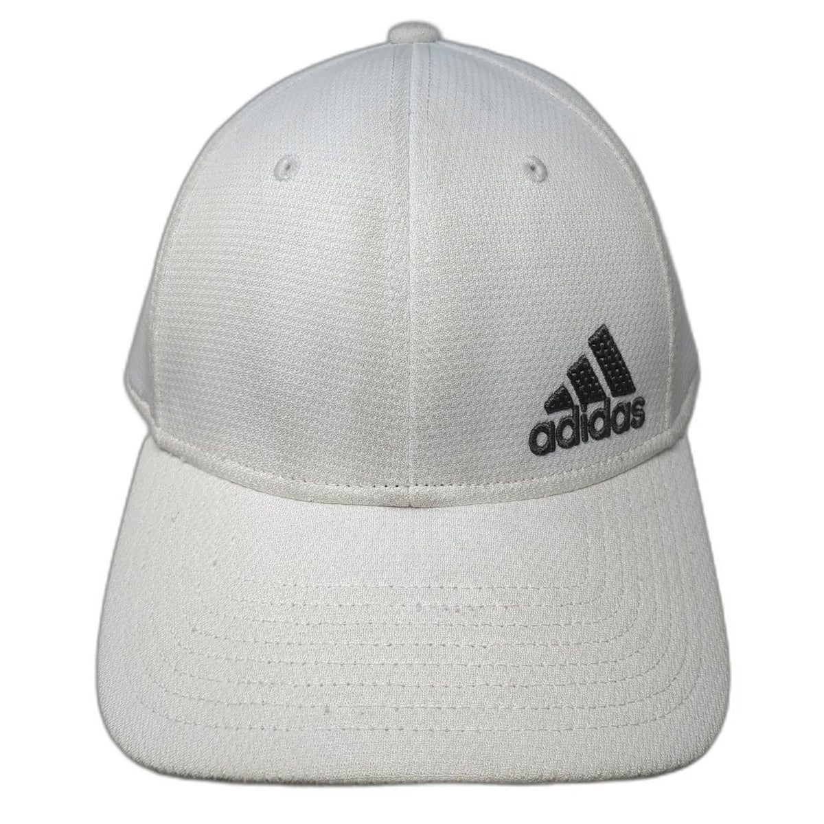 Adidas Baseball Cap White XL Stretch Fit Embroidered Mountain Logo Sport Hat