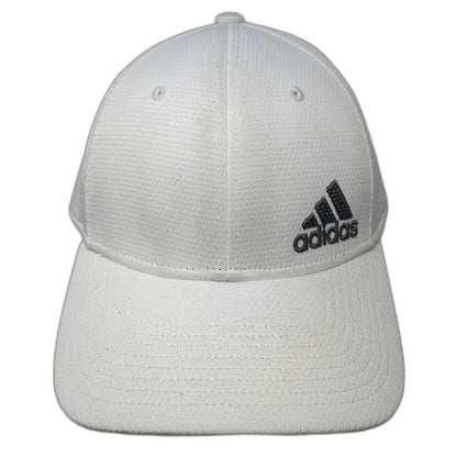 Adidas Baseball Cap White XL Stretch Fit Embroidered Mountain Logo Sport Hat