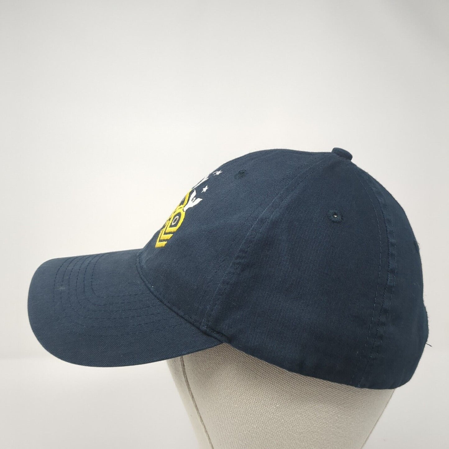 CPO Chevron Strapback Hat Blue OS Adjustable Embroidered 6 Panel Eagle Crest