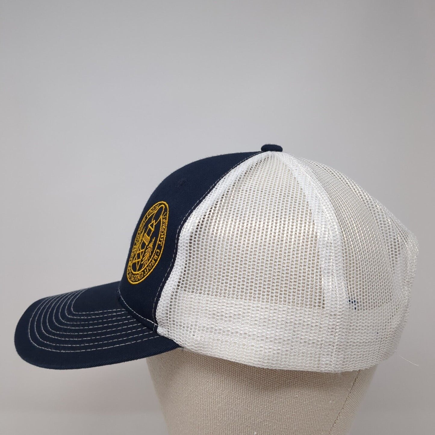 Lookout Credit Union Snapback Trucker Hat Blue One Size Mesh Back