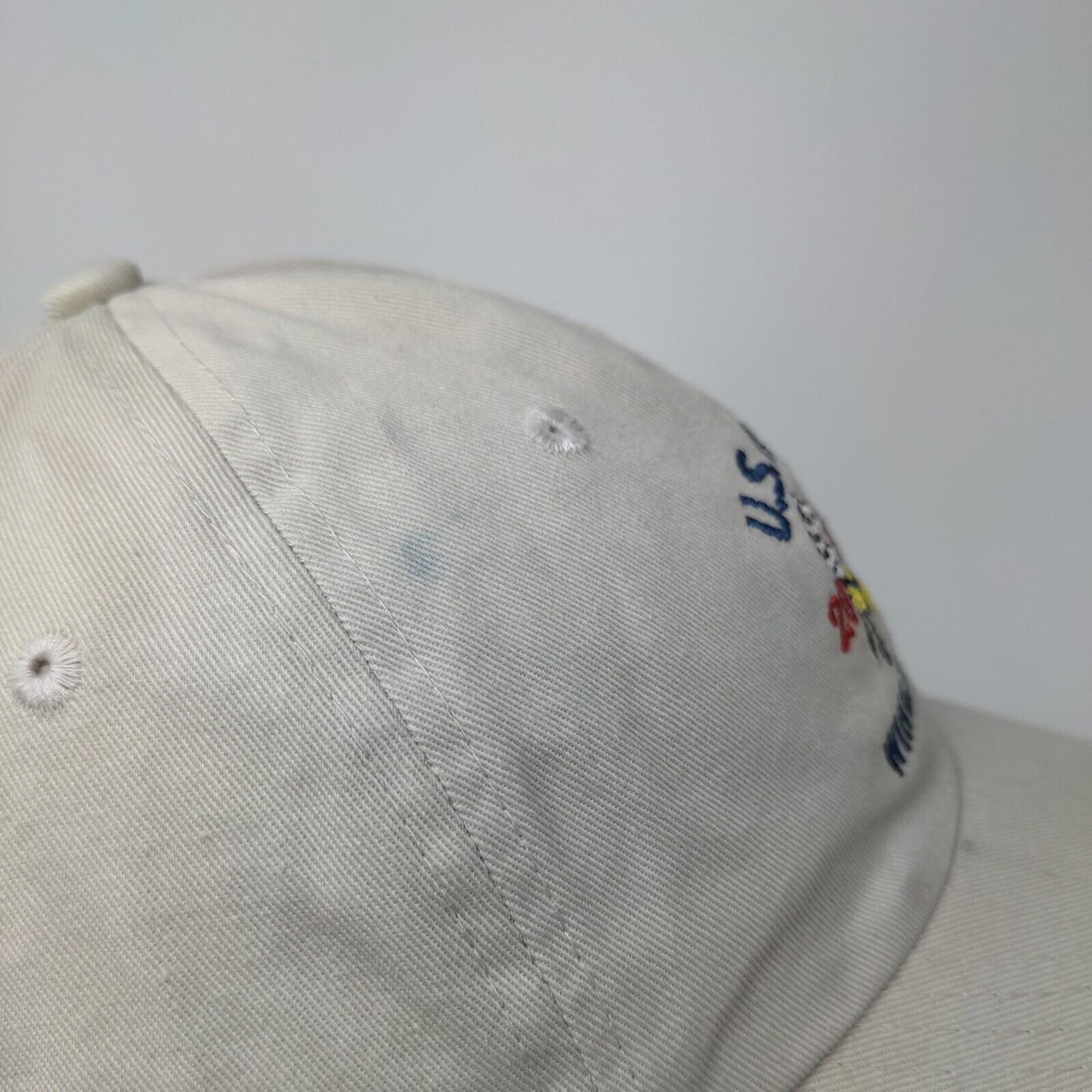 US Open 2006 Winged Foot USGA Member Slideback Hat Tan OS Adjustable Embroidered