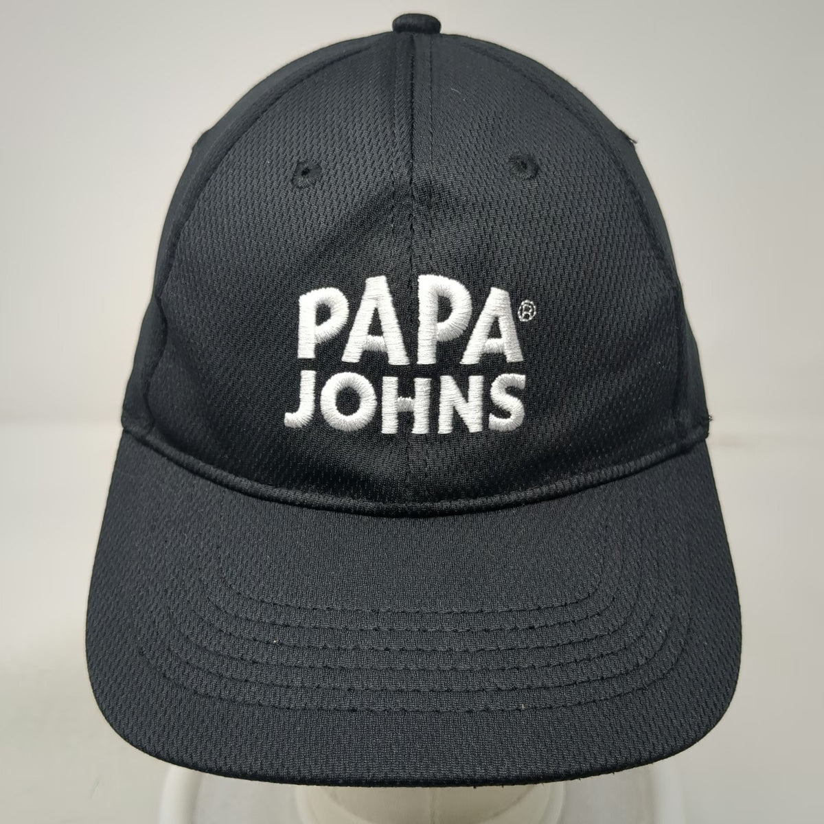 Preferred Papa Johns Baseball Cap Black One Size Strapback Hat Sustainable Logo