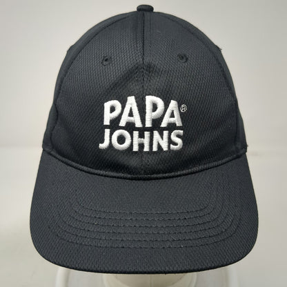 Preferred Papa Johns Baseball Cap Black One Size Strapback Hat Sustainable Logo