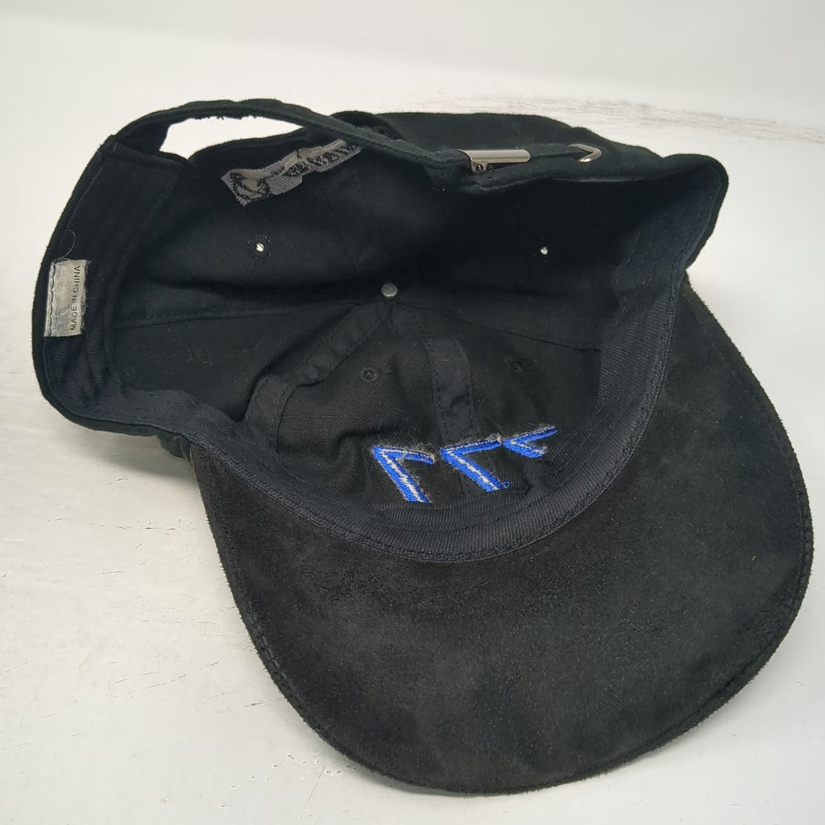 Boeing Baseball Cap Black One Size 777 Suede Brim Slideback Aviation Hat