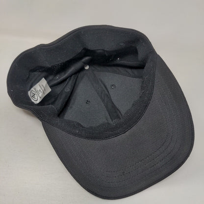 Athletic Works Fitted Hat Black Large/XL Solid Vent Holes Blank 6 Panel