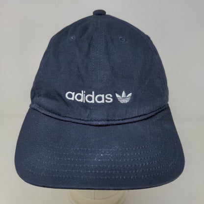 Adidas Men's Slideback Hat Blue Size OSFM Embroidered Spell Out Logo Cotton