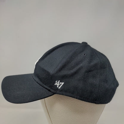 '47 Brand Men's Strapback Hat Black OSFA Embroidered Los Angeles Dodgers Logo