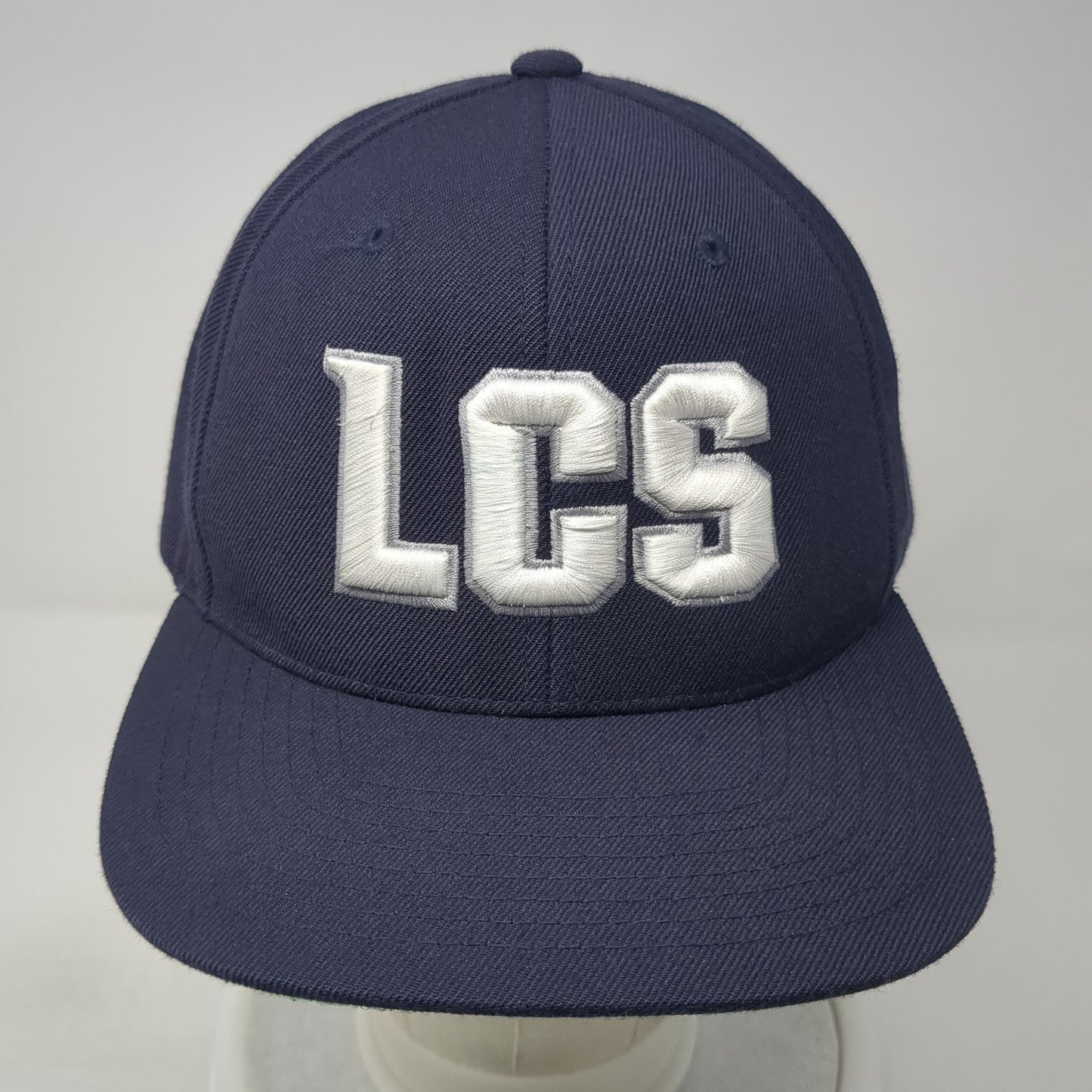 LCS Snapback Hat Blue One Size Adjustable Solid Embroidered Yupoong