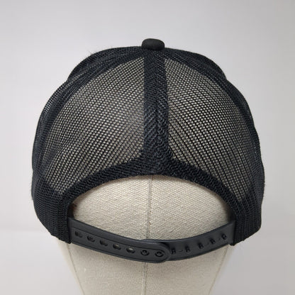 TSSGBL Snapback Mesh Back Trucker Hat Black OSFM Adjustable Blank