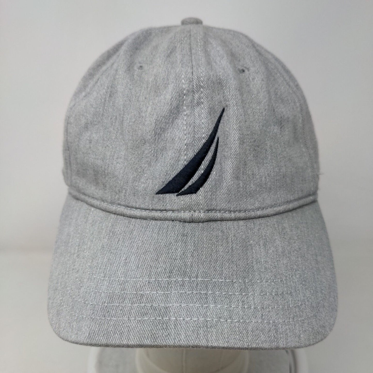 Nautica Slideback Hat Gray OSZ Embroidered Logo Adjustable 6 Panel