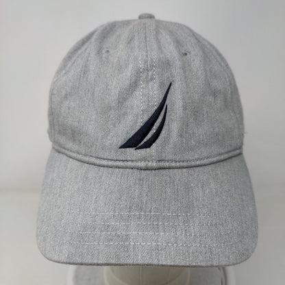 Nautica Slideback Hat Gray OSZ Embroidered Logo Adjustable 6 Panel