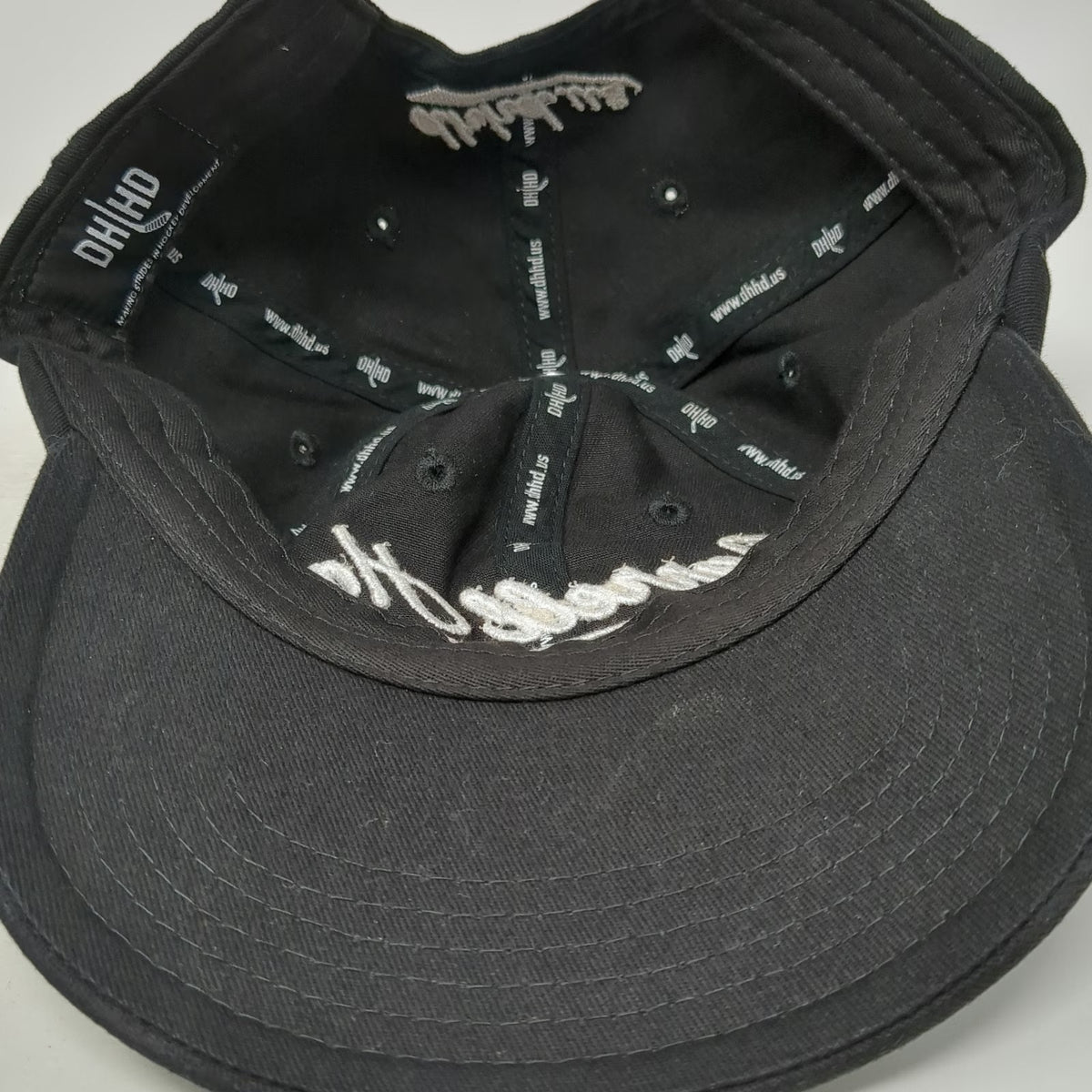 DH HD Darrell Hay Hockey Development Baseball Cap Black One Size Hat Slideback