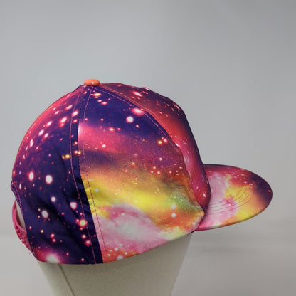 Claire's 5 Panel Purple One Size Galaxy Print Flat Brim Nebula Space Star Hat