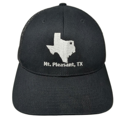 Richardson Trucker Hat Black One Size Mt Pleasant TX Texas Map Star Snapback